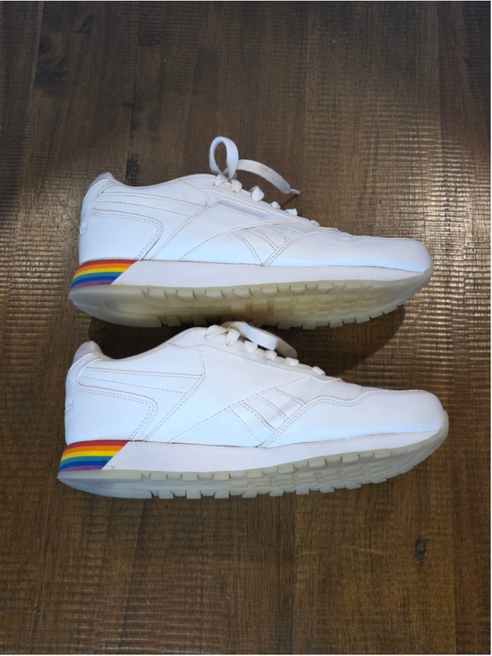 Reebok Shoes - Reebok Classic Harman Run S Pride Mens 6 Womens 7.5 White Athletic Shoes Sneaker